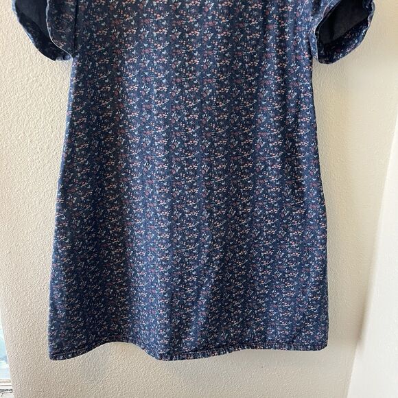 Vermont Country Store Denim Dress Womens Sm Floral Button Front Cottage Prairie - Picture 11 of 15